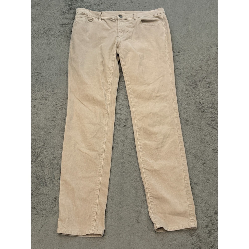 Ann Taylor LOFT Modern Skinny Corduroy Pants Women's 6/28 Beige Casual Stretch